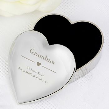 Personalised Decorative Heart Trinket Box, 2 of 5