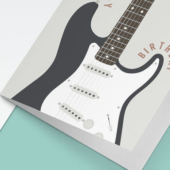 Stratocaster Guitar Birthday Card | Guitarist Card, 4 of 5
