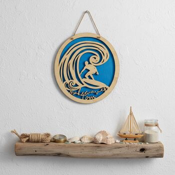 Personalised Wooden Surfboard Wall Art, 6 of 6