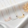 Sterling Silver Name Necklace With Heart Birthstone, thumbnail 3 of 11