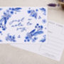 Blue Floral Thank You A6 Postcard Pack, thumbnail 2 of 3