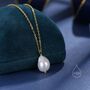 Sterling Silver Delicate Genuine Baroque Pearl Pendant Necklace, thumbnail 2 of 10