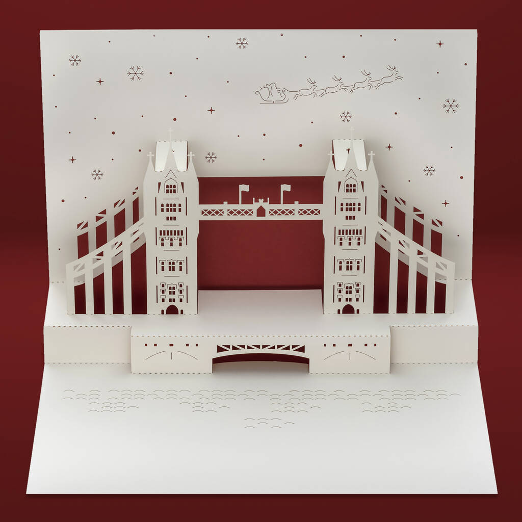 Tower Bridge Pop Up Christmas Card, 1 of 2