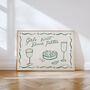 Girls Want Dinner Parties Kitchen Art Print | Wall Art, thumbnail 3 of 8