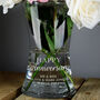 Personalised Happy Anniversary Glass Vase, thumbnail 2 of 5