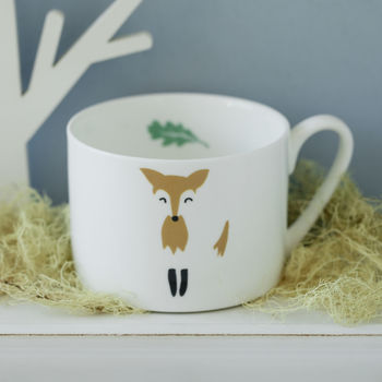 Personalised Hand Decorated Woodland Friends Cups, 6 of 6
