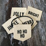 Set Of Five Fun Christmas Word Teeny Banners, thumbnail 1 of 3