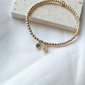 Gold Filled Birthstone Charm Bracelet, 2 of 4