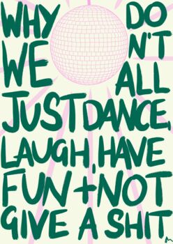 Just Dance Green Print | Disco Ball Wall Art, 3 of 3