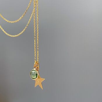 Personalised Star Birthstone Necklace, 4 of 10