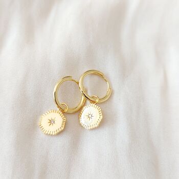 Coin Hoop Earrings, 4 of 5