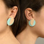 Teal Slice | Polymer Clay Statement Earrings, thumbnail 4 of 7