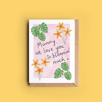 Tropical Flowers Card For Mum, Mummy, Granny Or Nanny, 4 of 5