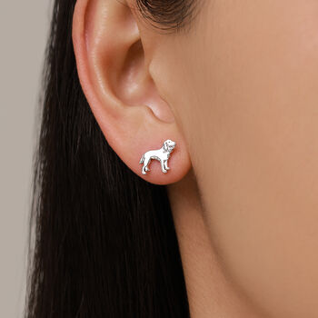 Sterling Silver Cocker Spaniel Stud Earrings, 6 of 12