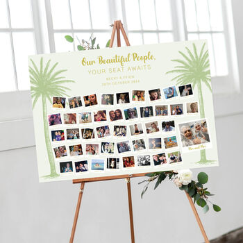 Tropical Photo Collage 'Find Your Face' Table Plan, 3 of 4
