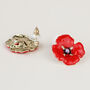 Large Poppy Flower Stud Earrings, thumbnail 2 of 3