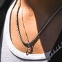 Gold Mini Crucifix Cross Pendant Chain For Men, thumbnail 7 of 12