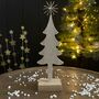Wooden Tree Decoration With Gold Star, thumbnail 1 of 2
