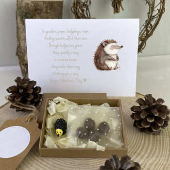 Personalised Valentine Hedgehog Hug In A Gift Box, 2 of 3