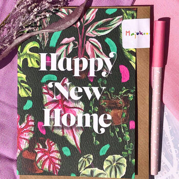 Happy New Home Card, Houseplant Card, New Home Card, 3 of 10