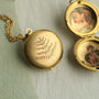 Engraved Fern Locket Necklace, thumbnail 1 of 10