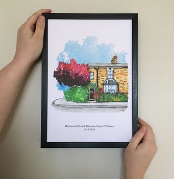 Bespoke Hand Painted Watercolour House Portrait, 5 of 10