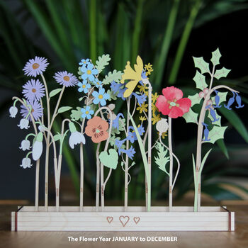 Wooden Personalised Family Birth Flowers, 10 of 11