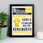 Personalised Football Signing Newspaper Framed Print, thumbnail 4 of 9