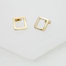 Solid Gold Square Earrings By Nicola Hurst Designer Jewellery ...