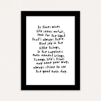 Inspirational Quote Print Calm Minimalist Wall Art Positive Affirmation Poster Mindful Living Home Decor, 2 of 6