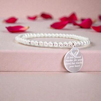 Sterling Silver True Friend Engraved Bracelet, 3 of 12