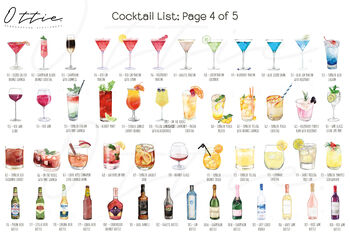 Personalised Christmas Cocktail Poster, 9 of 11