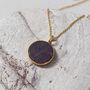 'The Circle' Ruby July Birthstone Necklace, Gold Plated, thumbnail 1 of 7