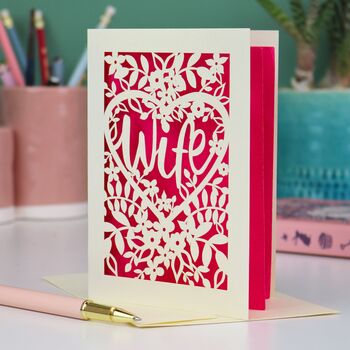 Papercut Wife Card, 6 of 6