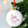 Personalised Unicorn Bauble, thumbnail 3 of 5