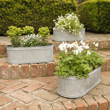 Oval Ribbed Garden Planter, 4 of 4