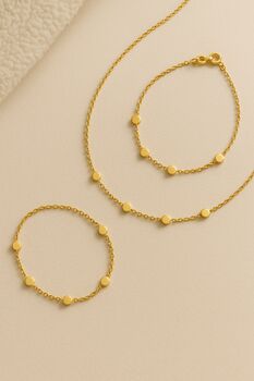 Solid Gold Station Necklace, 6 of 6