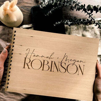 Real Wood Wedding Guest Book Alternative, 5 of 10