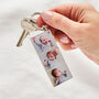 Wood And Acrylic Photobooth Keyring With Personalised Message, thumbnail 2 of 6
