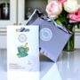 Not Your Cup Of Tea, Blue Flower Enamel Pin Badge, Cute Victorian Teacup Brooch, thumbnail 2 of 8