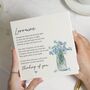 Personalised Forget Me Not Sympathy Poem Card, thumbnail 1 of 7