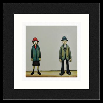 Framed 'A Couple' Print. Lowry Style, 2 of 4