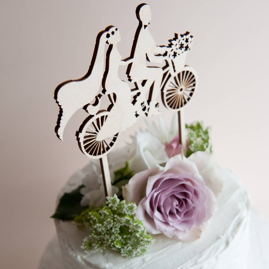 wedding cake topper bicycle made for two by the hummingbird card