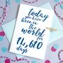 Personalised Days Birthday Calligraphy Card, thumbnail 1 of 4