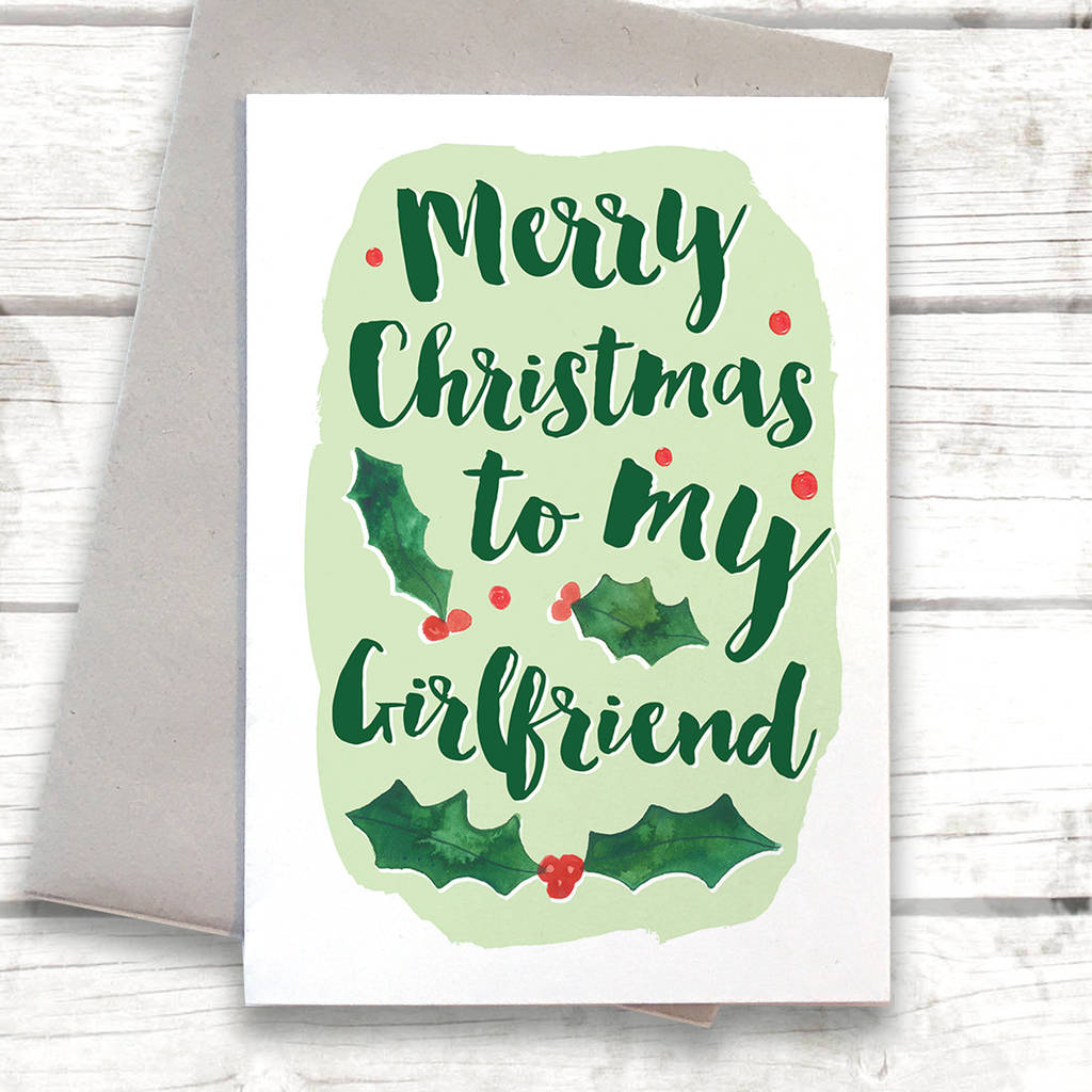 Merry Christmas Girlfriend Card By Alexia Claire