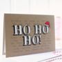 Ho Ho Ho! Hand Painted Merry Christmas Card, thumbnail 2 of 3