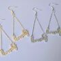 Howdy Script Earrings, thumbnail 4 of 4