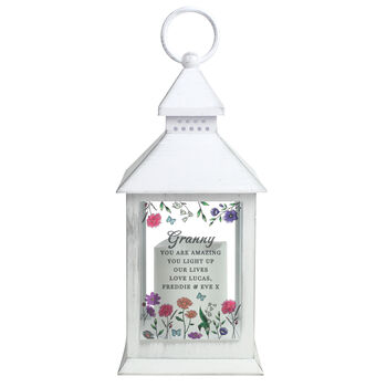 Wild Flowers Personalised LED Lantern, 5 of 6