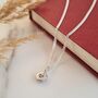 Tiny Solid Sterling Silver Heart Pebble Necklace, thumbnail 3 of 7