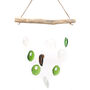 Recycled Glass Bottle Driftwood Wind Chime, thumbnail 1 of 5